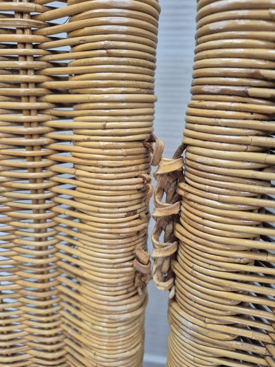 Vintage rattan with bamboo room screen/room divider. – Wicker (photo 4 of 11)
