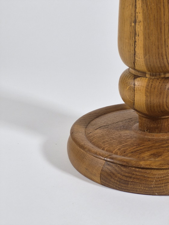 Colonna portafiori in rovere tornito, realizzata a mano negli anni '50. – Oggetti decorativi, Wood (photo 7 of 10)