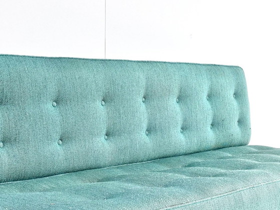 Vintage Scandinavian Mid-Century Daybed, Couches, Wood, Textile, Blue, Mid Century Modern (photo 6 of 15)