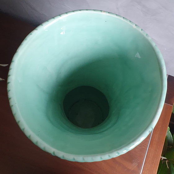 Image 1 of Vintage Mint Green Jasba Germany Vase From The Sixties