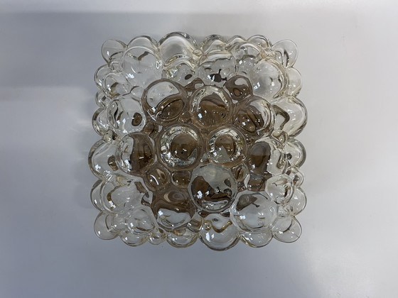 Image 1 of Vintage Helena Tynell Ceiling/Wall Lamp Amber Gold Bubble Glass Mid - Century
