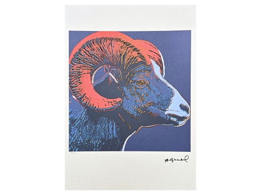 Nach Andy Warhol, Bighorn Ram, 1980er Jahre, Lithografie – lithos zeefdrukken, Paper