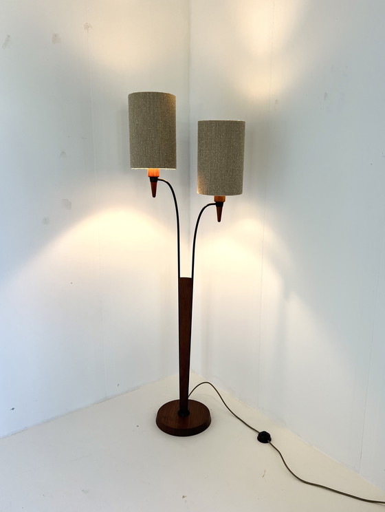 Image 1 of Lampada da terra vintage in teak anni &#39;60