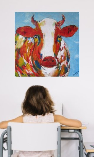 Image 1 of Peinture abstraite vache (1)