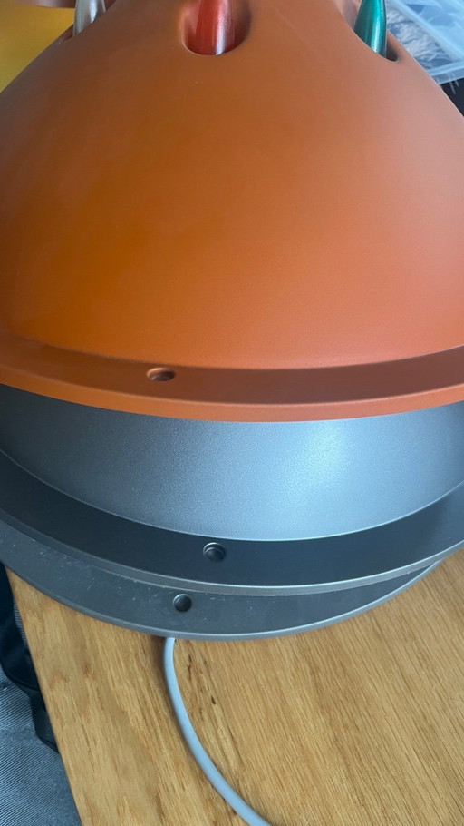Flos Light Lite lamp (1x orange, 2x gray) vintage