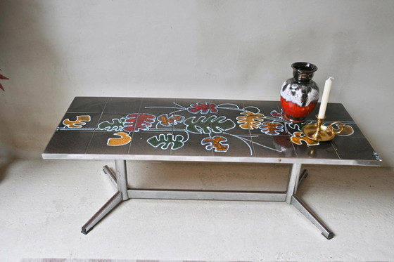 Image 1 of Couchtisch Keramikplatte 1960er Jahre Adri Belarti