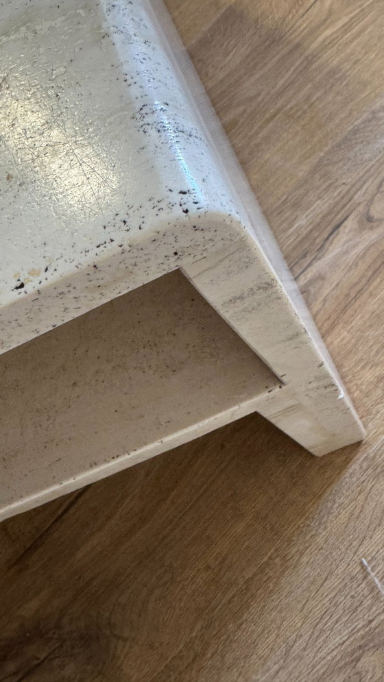 Image 1 of Tavolino da caffè rettangolare in travertino