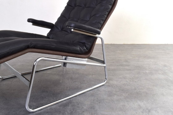 Chaise longue Fenix ​​de piel y cromo, modelo Bauhaus, diseñada por Sam Larsson para Dux, juego de 2 (photo 20 of 25)