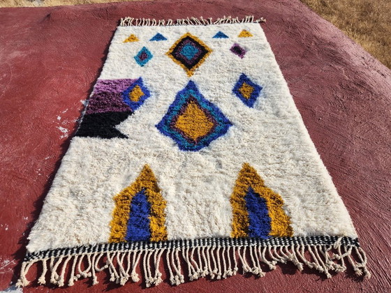 Image 1 of Tappeto vintage marocchino Beni Ourain 250 x 150 cm – Tappeto berbero in lana tessuto a mano