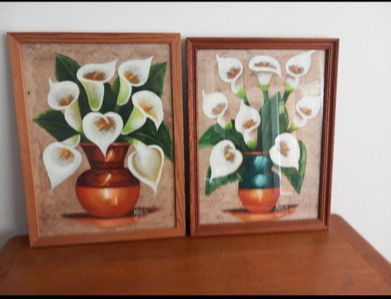 Image 1 of rare triptych of Mexican amateur art – signed Marín México
