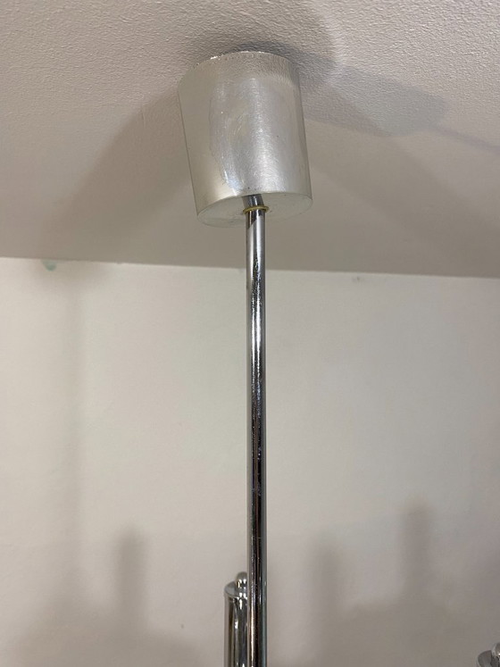Vintage EMI Poljčane 5-Light Sputnik Chandelier, 1980s – Chrome, Glass (photo 16 of 16)