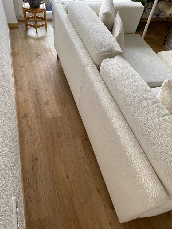 LIVING DIVANI Family Life Sofa + Pouf | Design Classic | Cream – Modular sofas, Textile (photo 11 of 13)