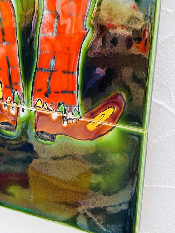 Image 1 of Clown in piastrelle di ceramica Belgio