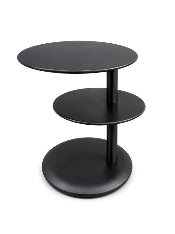 Leolux Cyclo Side Table Anthracite, Chrome, Wood, Black (photo 4 of 5)