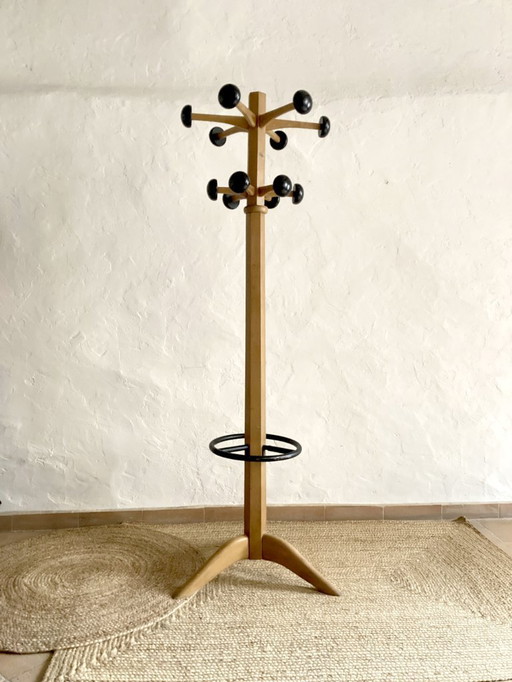 Papageienförmiger Garderobenständer aus Buchenholz, Marke Stella, 1950er Jahre