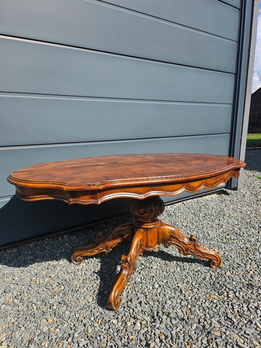 Tavolino da caffè in noce massello