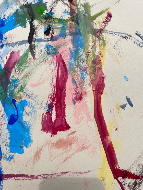 Image 1 of Guazzo astratto su carta naturale 40x30cm