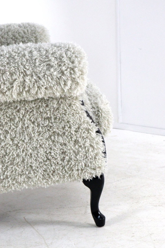 Image 1 of Fauteuil groot harig doodly volledig gerestaureerd