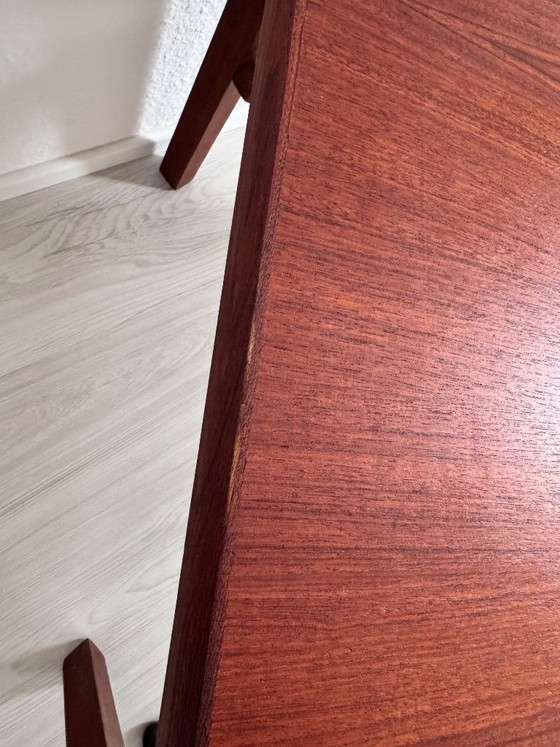 Image 1 of Tafel in Henning Kjærnulf-designstijl, teak, jaren 60, massief Deens mid-century design, Denemarken, bijzettafel, salontafel