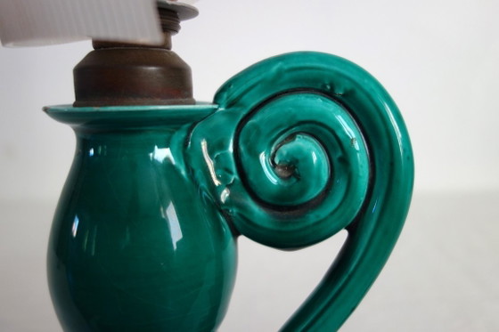 Image 1 of 1950s ceramic and plastic table lamp