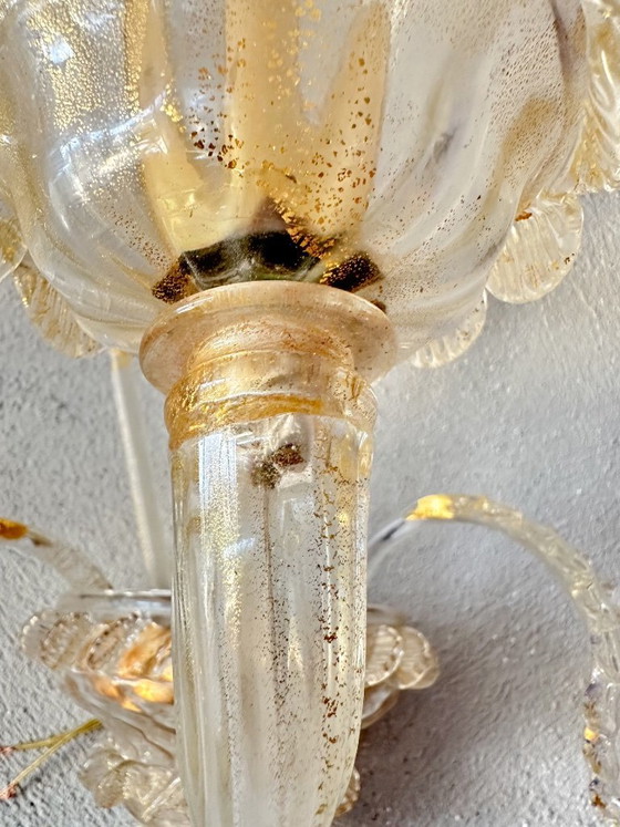 Vintage Pair Murano Wall lights Gold – Metal, Murano Glass (photo 3 of 11)
