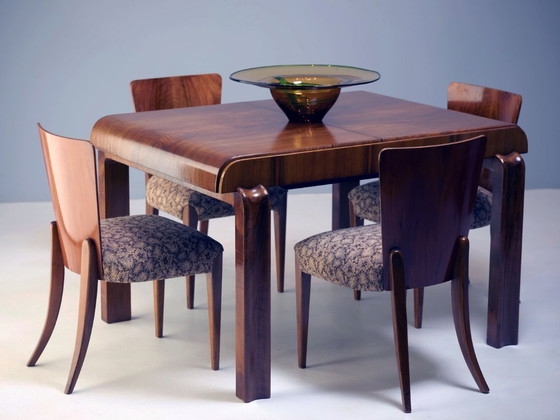 Image 1 of Vintage uitschuifbare eettafel, jaren 30