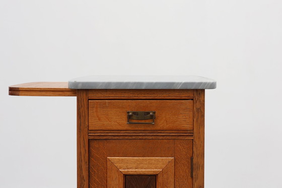 Image 1 of Art Nouveau bedroom set attr. to De Coene with artwork by Geo Verbanck, Belgium ca. 1905