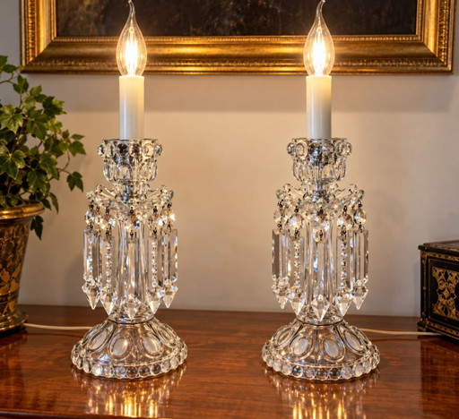 2 vintage Bohemian girandoles