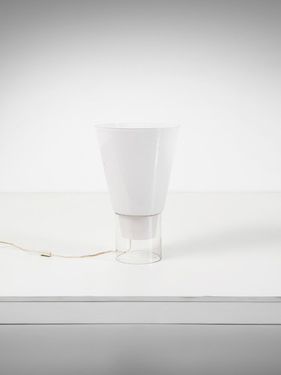 Monumental Floor / Table Glass Table Lamp, Selenova Italy, 1970s (photo 5 of 8)