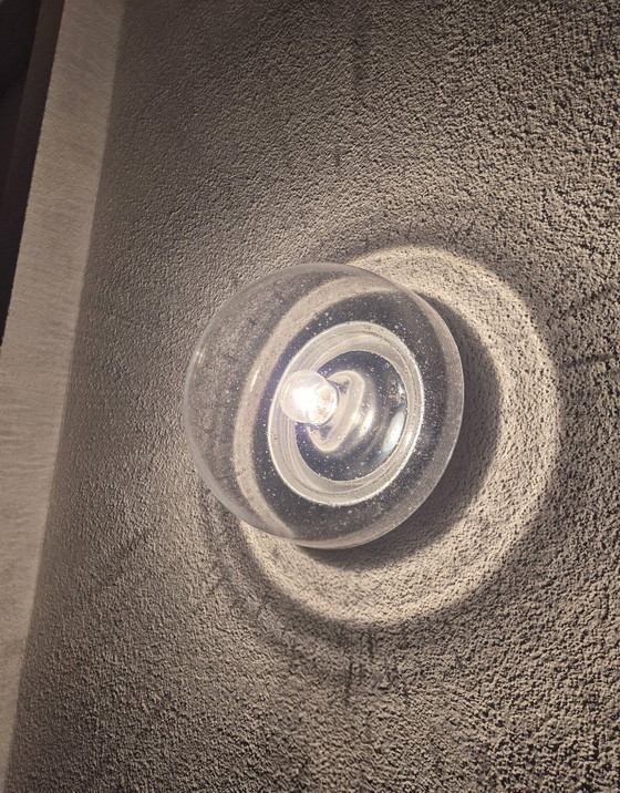 Image 1 of Glashütte Limburg 2921 Bubble-Glass Wall Lamp, E27, Ø 29 cm, Halo Effect Vintage.