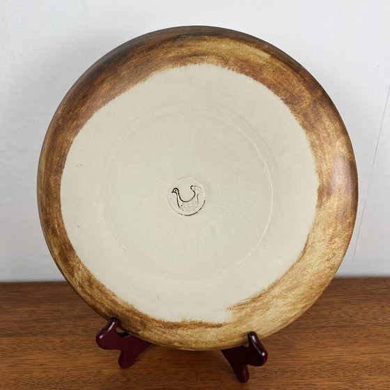 Image 1 of Ronde schotel / gebakschaal "La Colombe", 1950/60