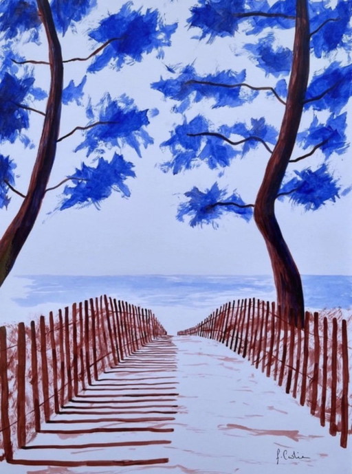 Tinte auf weißem Fabriano-Papier. 40 x 30 cm.