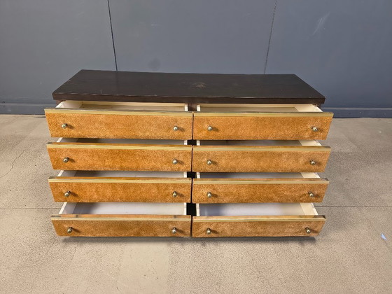 Image 1 of Cassettiera italiana vintage in velluto, anni '70