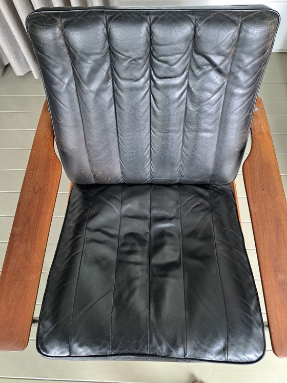 Vintage Dokka Fauteuil Sven Ivar Dysthe – Dokka Møbler, Leather, Metal (photo 3 of 8)
