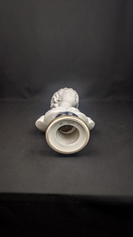 Image 1 of Child bust of Alexandre Brongniart Limoges porcelain signed Camille Tharaud after Jean Houdon