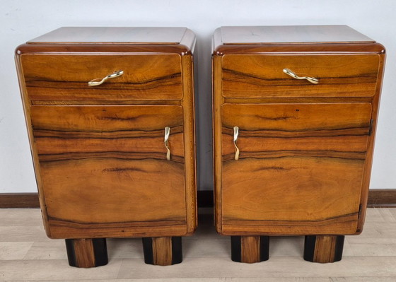 Image 1 of Tables de chevet Art Déco Emiliani 1934
