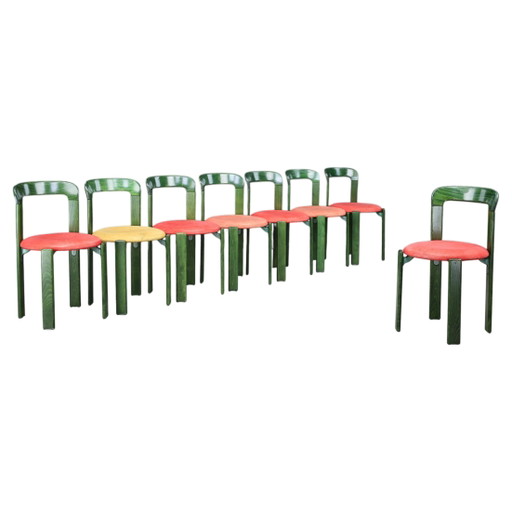 14x Italiaanse Postmoderne Stapelbare Eetkamerstoelen in Sottsass Memphis Stijl - Italië, jaren 70