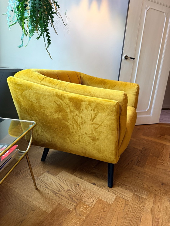 Ochre yellow velvet Sofa – Dutch Sofa Company, Armchairs, Wood (photo 4 of 5)