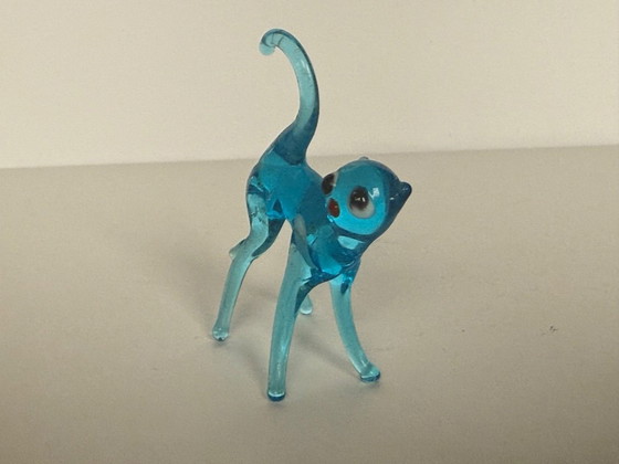 Image 1 of Murano glazen miniatuurkat