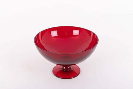 Vintage Glass Bowl from Monica Bratt for Reijmyre Glasbruk, Sweden 1950’s
