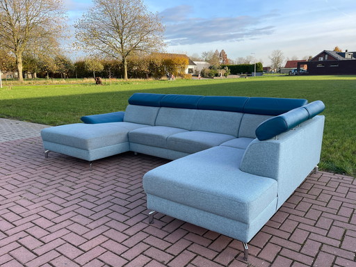 Mooie Montel Turquoise Stoffen U Sofa