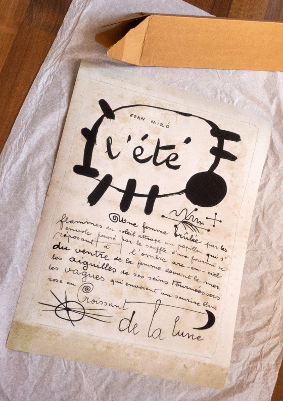 Image 1 of L’été Poème-image Soleil et Lune de Joan Miró 1927 - Affiche 50 × 70 cm