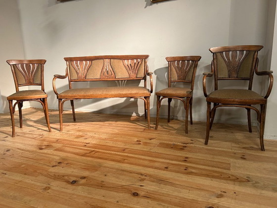 Image 1 of Conjunto de salón Josef & Jacob Kohn Art Nouveau Viena