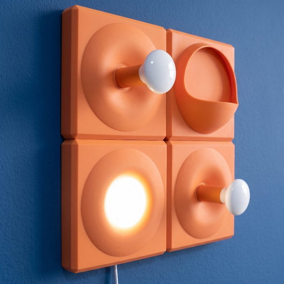 Space Age Illuminated Modular Wall Panel Pocket Panel Coat Rack System Vintage Retro West Germany (photo 2 of 16)