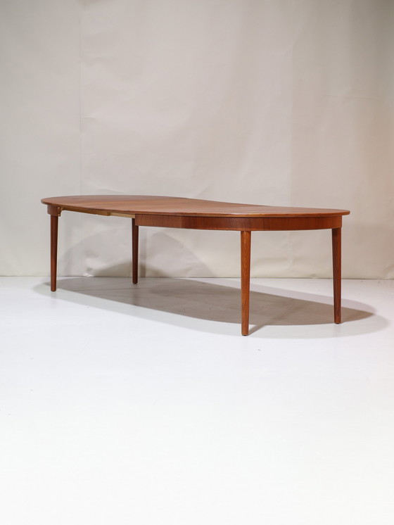 Image 1 of Table à manger ronde extensible Teck Vintage Danois