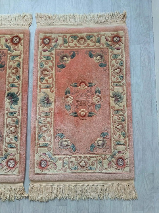 Image 1 of Set di tappeti cinesi da comodino fatti a mano
