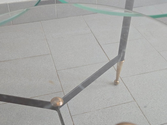 Image 1 of Tavolino da caffè vintage anni '50, espositore da negozio Dekora Nantes, stile rockabilly anni '50.