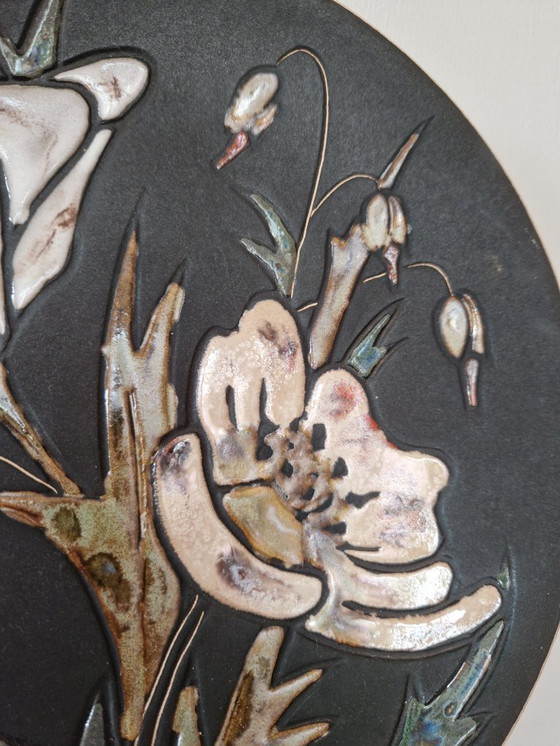 Image 1 of Piatto da parete.Decorazione floreale.Ruscha.Germania