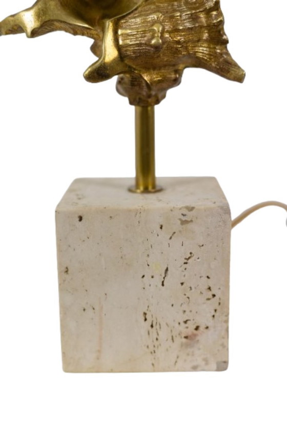 Image 1 of Maison Charles. Lampada a conchiglia in bronzo dorato. Francia, anni '70