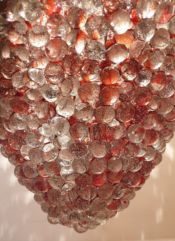 Enormous Murano glass grape cluster Pendant lamp (10 kg), Metal, Red, Vintage (photo 7 of 15)